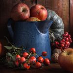 apples in a garden jug